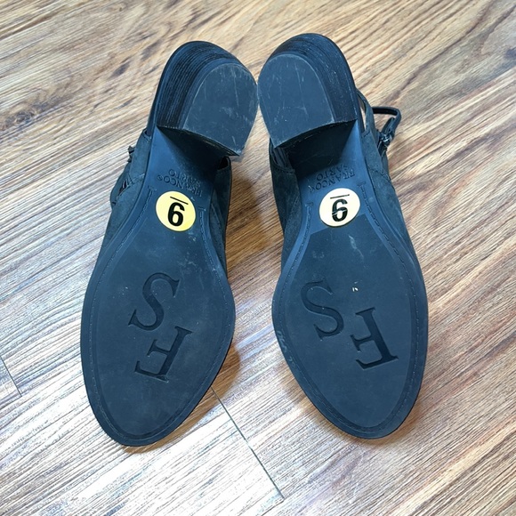 Franco Sarto Black Suede Cut out Bootie size 9 “Humble” - Picture 6 of 7